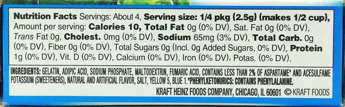 Jell-O Sugar-Free Instant Gelatin - Lime
