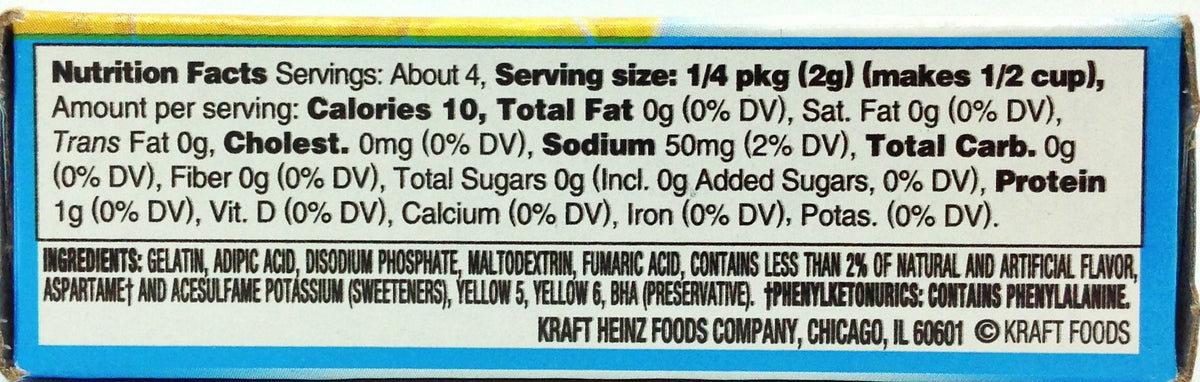 Jell-O Sugar-Free Instant Gelatin - Lemon