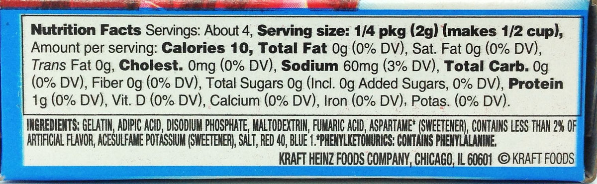 Jell-O Sugar-Free Instant Gelatin - Cherry