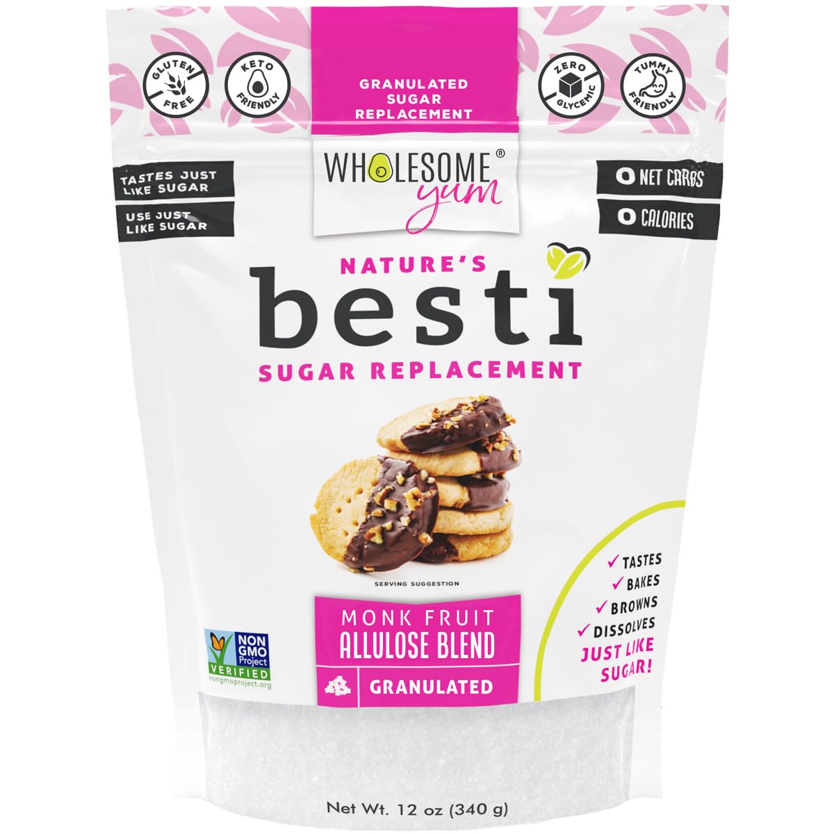 Wholesome Yum Besti Monk Fruit Allulose Blend - Granulated - 12 oz
