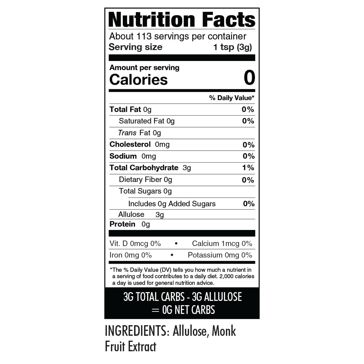 Wholesome Yum Besti Powdered Monk Fruit Allulose Blend - 12 oz