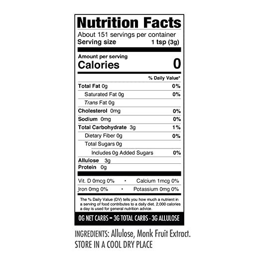 Wholesome Yum Besti Powdered Monk Fruit Allulose Blend - 1lb