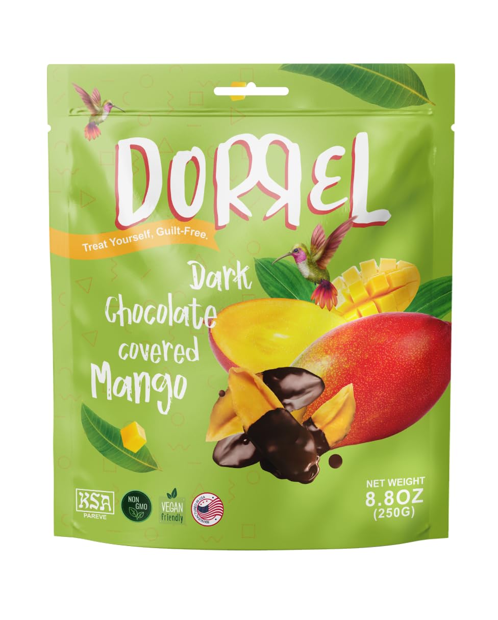 Dorrel Sweets Chocolate Covered Snacks - Chocolate Mango, 8.8 oz