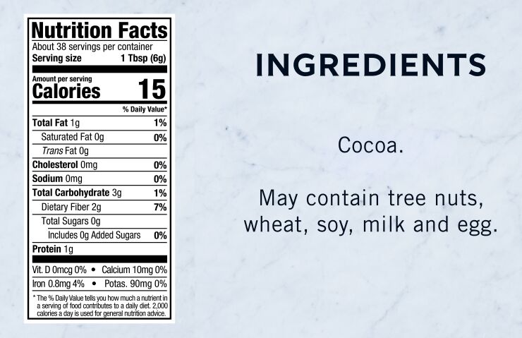 Ghirardelli 100% Unsweetened Cocoa - 8 oz. pouch