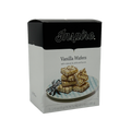 A box of Inspire Vanilla Wafers, featuring a stack of wafers on a decorative plate, is displayed with text highlighting natural and artificial flavors, and includes five individual packets.