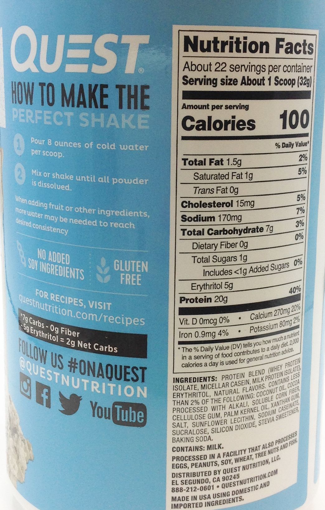 Quest Nutrition Protein Powder in Cookies & Cream #Size_1.6 lb., product image 6.