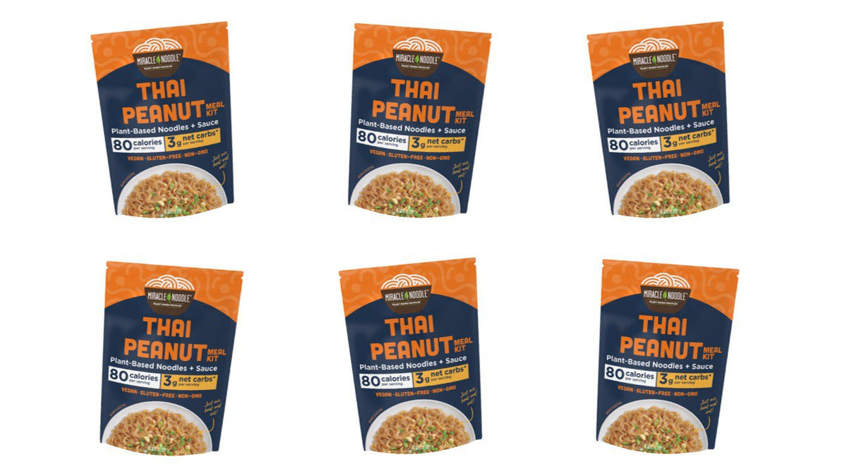 Miracle Noodle Keto Meal (9.2 oz) - Thai Peanut, 6-Pack