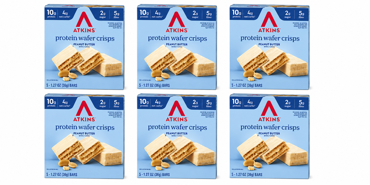Atkins Nutritionals Protein Wafer Crisps 5 bars - Peanut Butter 6 Boxes