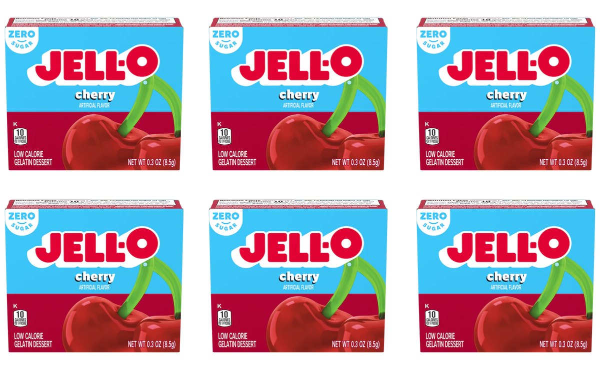 Jell-O Sugar-Free Instant Gelatin - Cherry 6-Pack