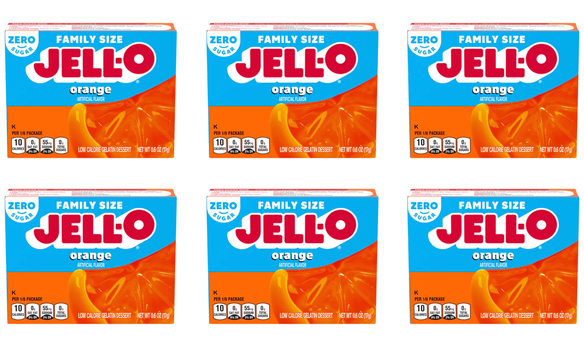 Jell-O Sugar-Free Instant Gelatin - Orange 6-Pack