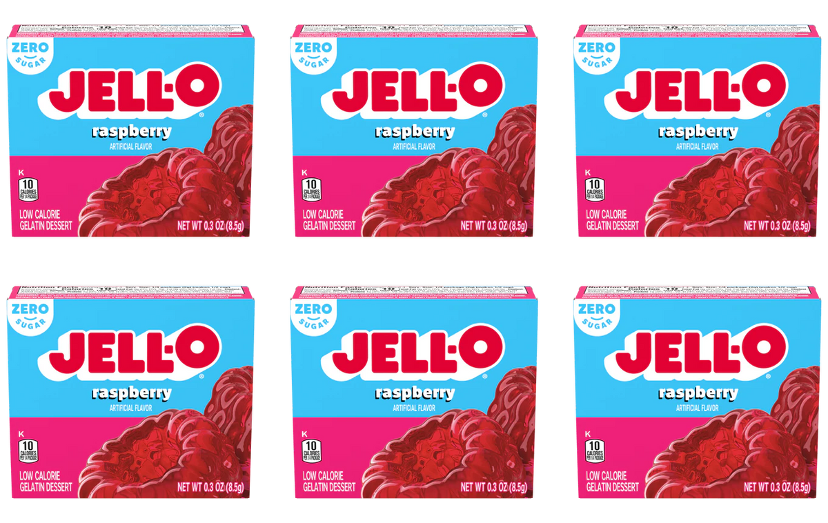 Jell-O Sugar-Free Instant Gelatin - Raspberry6-Pack