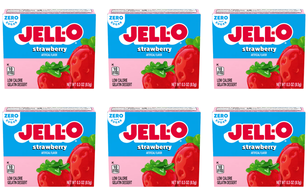 Jell-O Sugar-Free Instant Gelatin - Strawberry 6-Pack