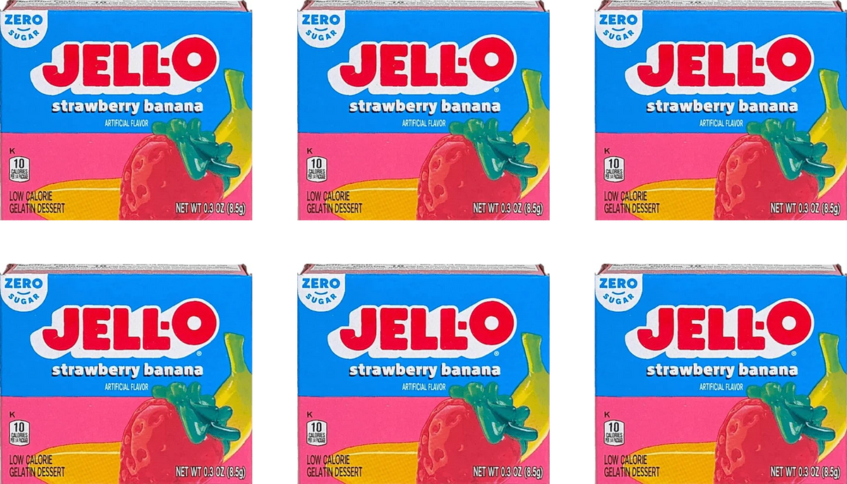 Jell-O Sugar-Free Instant Gelatin - Strawberry Banana 6-Pack