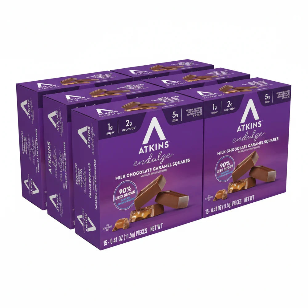 Atkins Nutritionals Endulge Squares, Milk Chocolate Caramel 6.1 oz. - 6 Boxes
