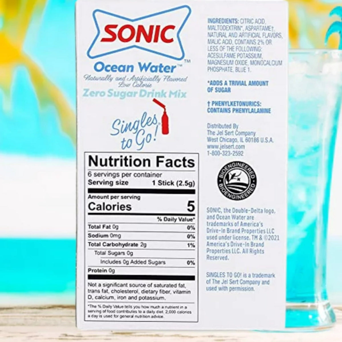 Sonic Zero Sugar Singles-to-Go - Ocean Water