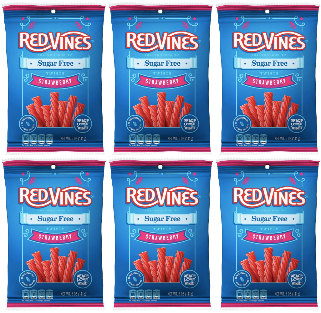 American Licorice Company Sugar Free Red Vines 5oz Bag