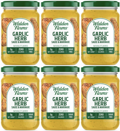 Walden Farms Pasta Sauce, Garlic & Herb / Case of 6.