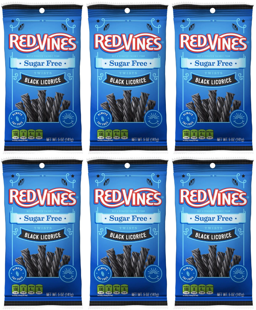 American Licorice Company Sugar Free Red Vines 5oz Bag