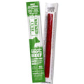 A hot jalapeño beef snack stick is displayed in its packaging, highlighting that it contains 15g of protein, is gluten-free, and made with 100% beef, from the brand Wicked Cutz.