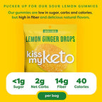 Kiss My Keto Gummies - Lemon Ginger Drops, One Bag