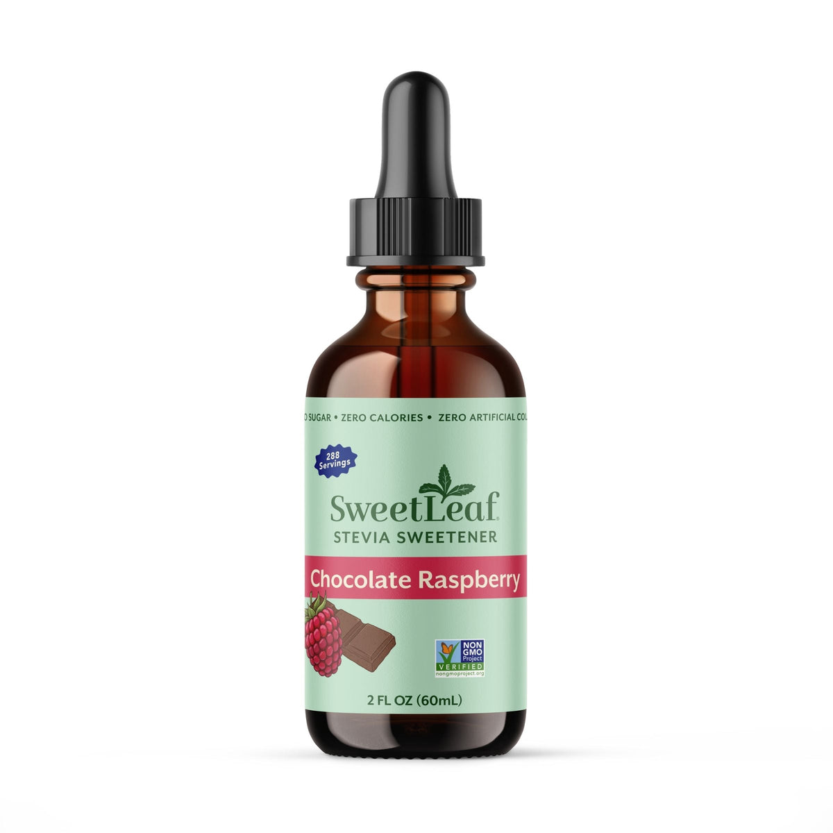 SweetLeaf Sweet Drops Flavored Stevia Sweetener - Chocolate Raspberry 2 fl oz. (60 ml)