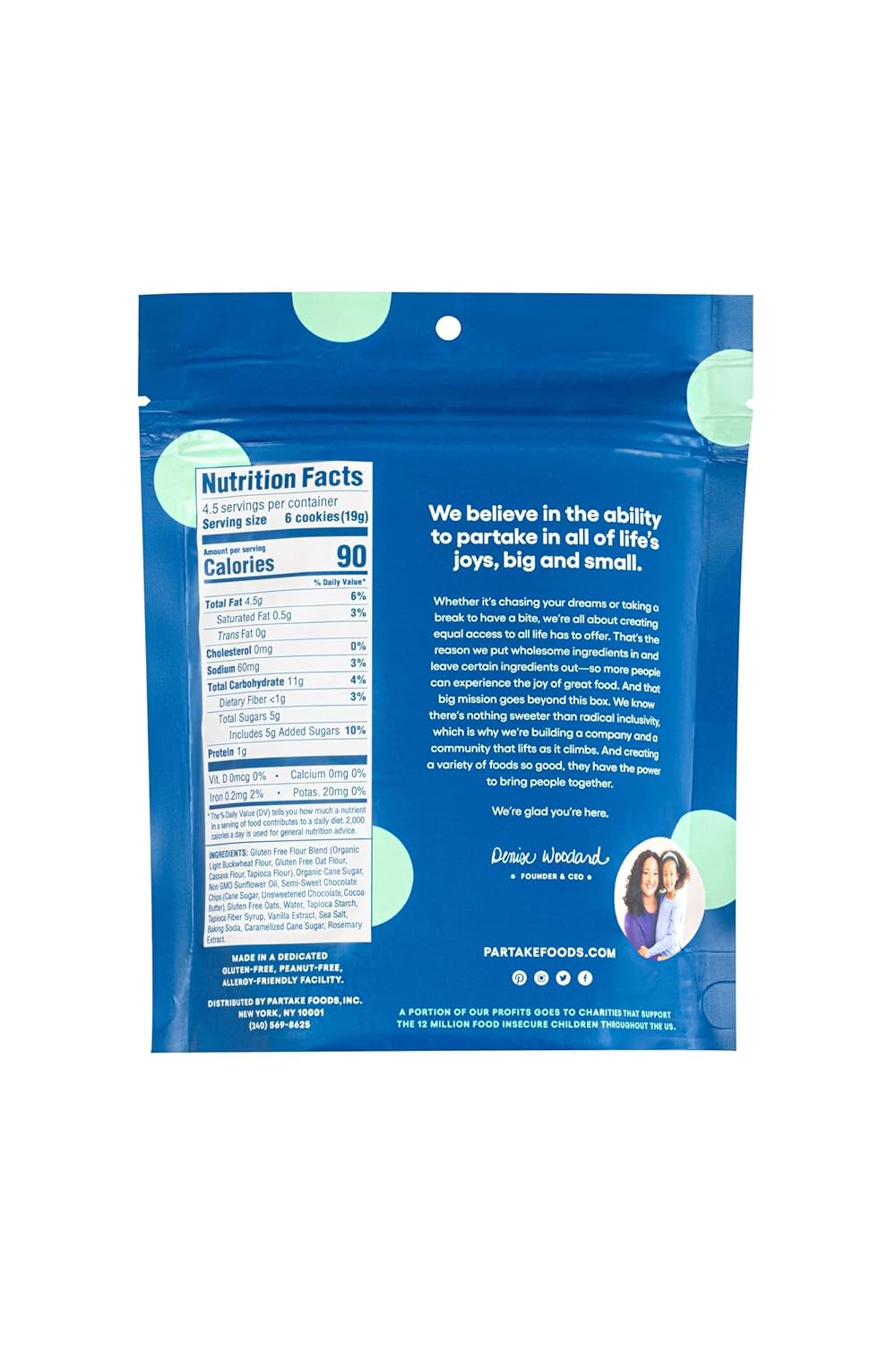 Partake Vegan & Gluten-Free Mini Cookies, 3 oz - Chocolate Chip