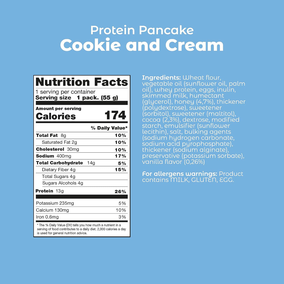Smarter Snacks Protein Pancake - Cookies and Cream