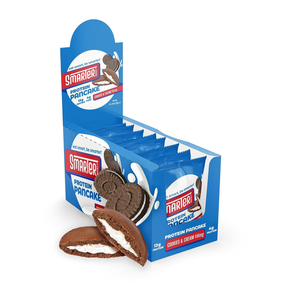 Smarter Snacks Protein Pancake - Cookies and Cream, 12-Pack