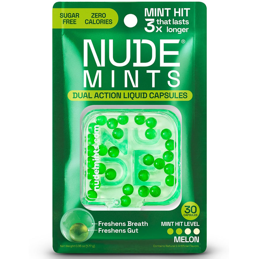 Breath + Gut Mints For Gut Healthy by NUDE - Melon product package
