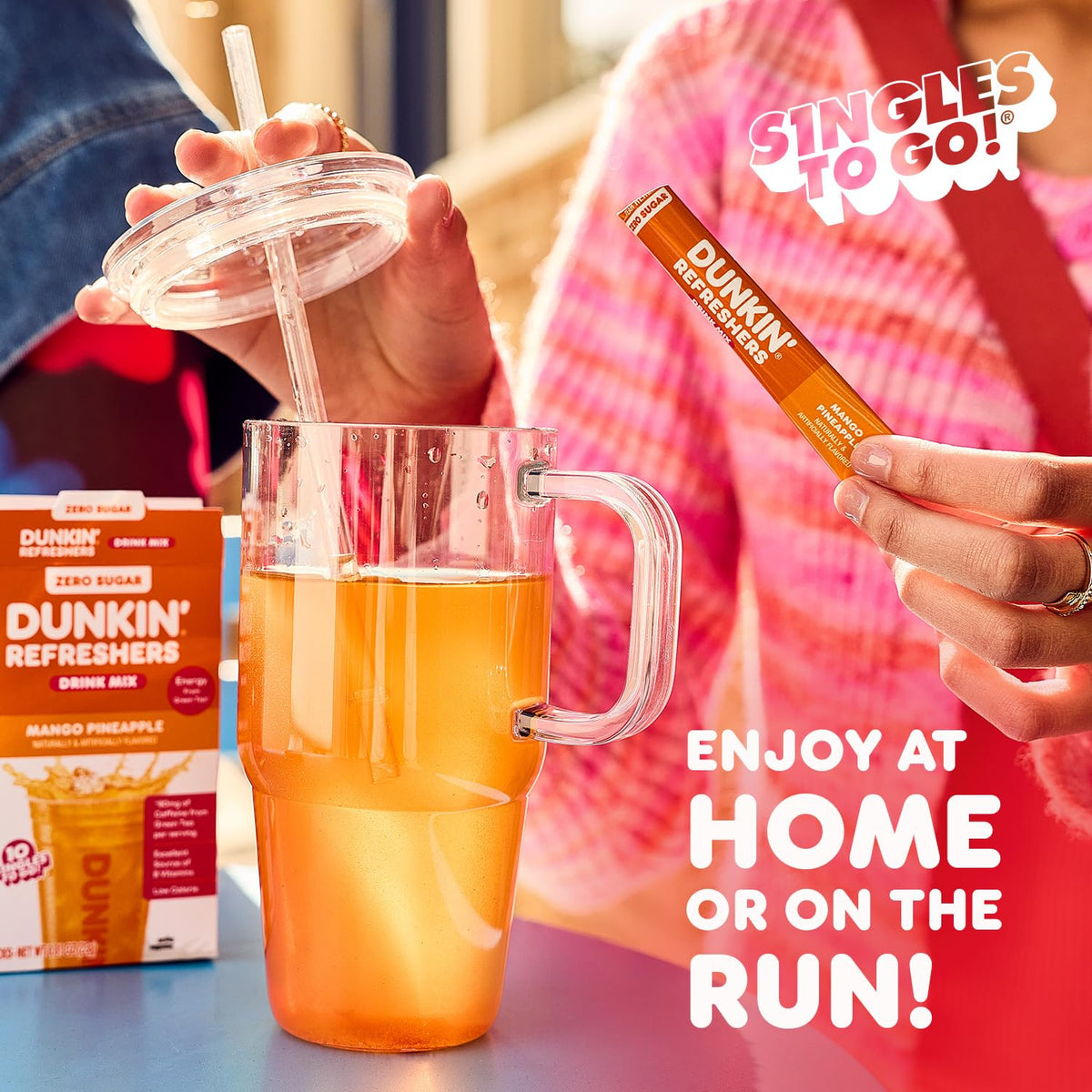 Dunkin' Refreshers Drink Mix, 10 sticks - Strawberry Dragonfruit Lemonade