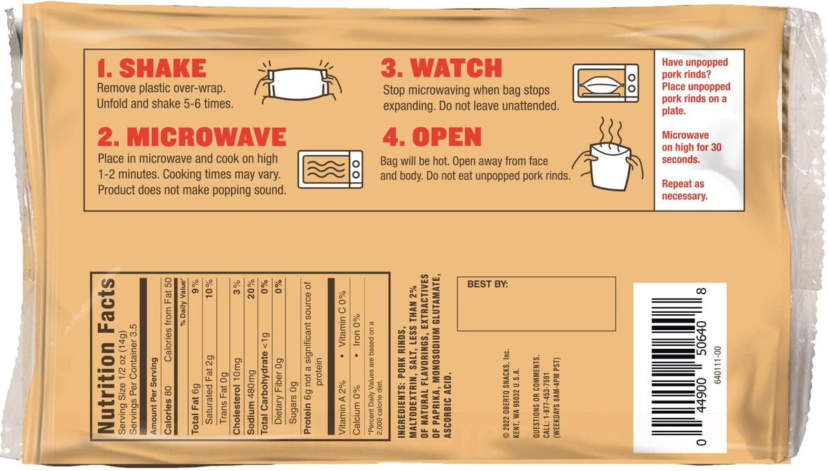 Lowrey's Bacon Curls Microwave Pork Rinds - Spicy