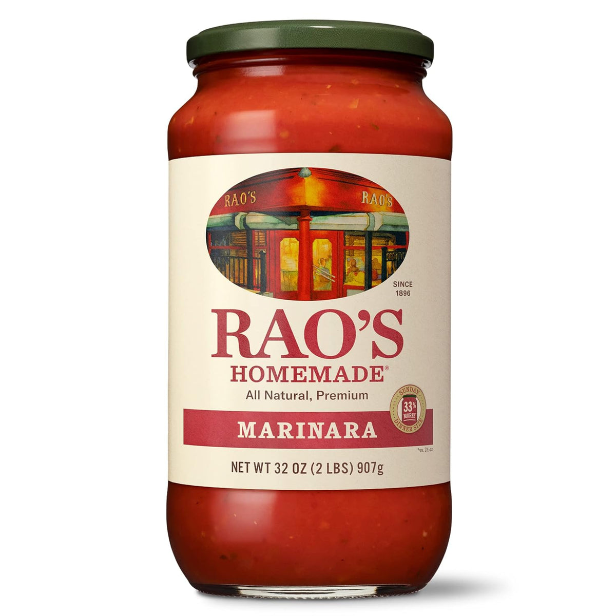 Rao's Homemade Marinara sauce, 32-ounce jar.