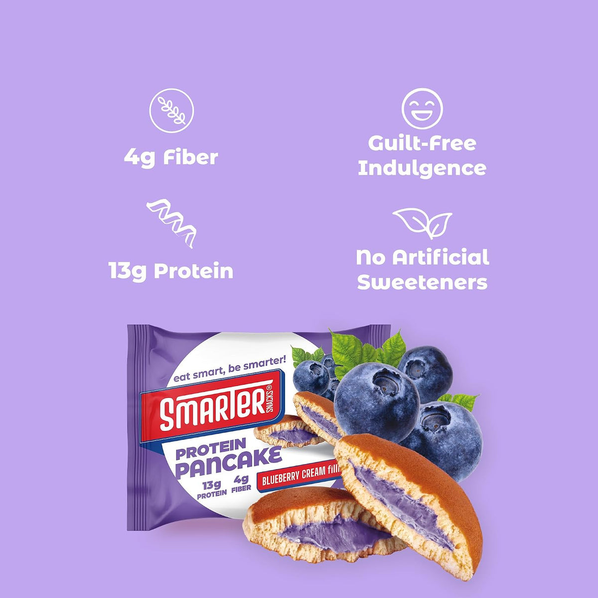 Smarter Snacks Protein Pancake - Blueberry, One Pack