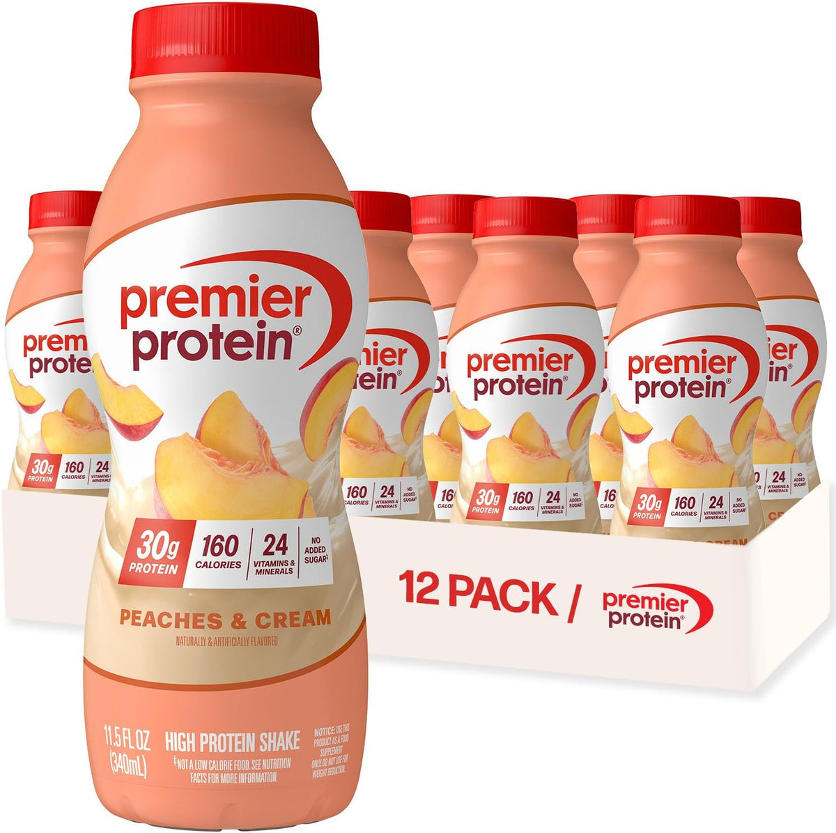 Premier Protein 30g Protein Shake - Peaches & Cream, 11.5 fl oz