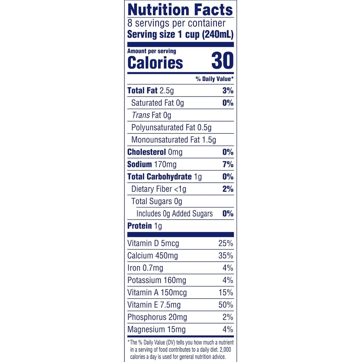 Blue Diamond Almond Breeze Unsweetened Almond Milk - Original 32 fl. oz.
