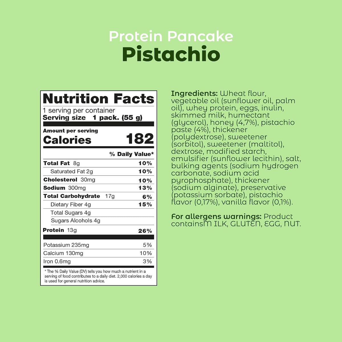 Smarter Snacks Protein Pancake - Pistachio