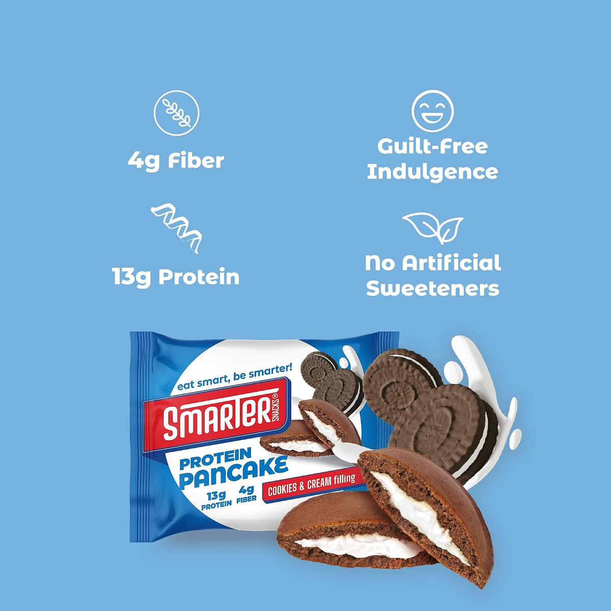 Smarter Snacks Protein Pancake - Cookies and Cream, One Pack