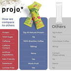 Projo* Instant Power Coffee with Protein - Grab and Go! - Smooth & Creamy Vanilla, Single Packet