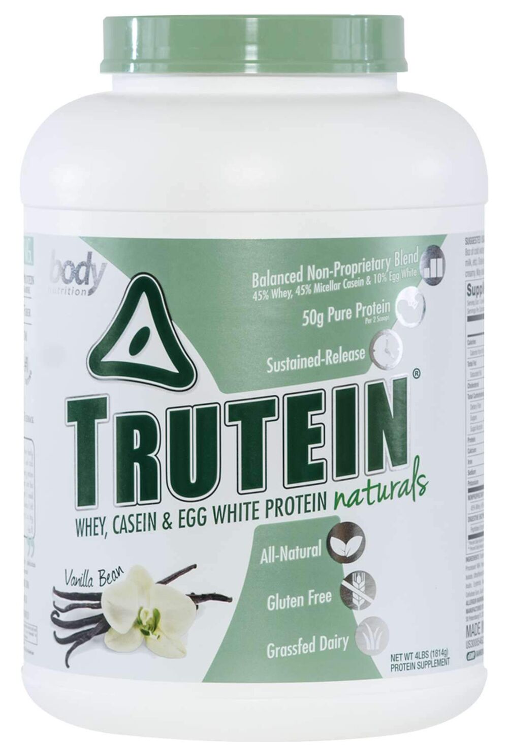 Body Nutrition Trutein Naturals - 4 lb. (1814g), Vanilla Bean