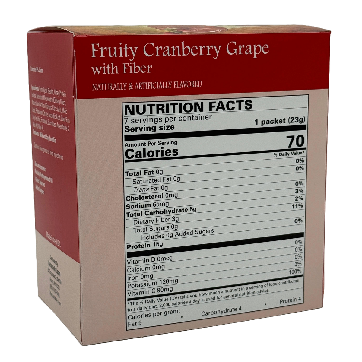 Protein Fruit Drink, Fruity Cranberry Grape (Aspartame Free), image 4