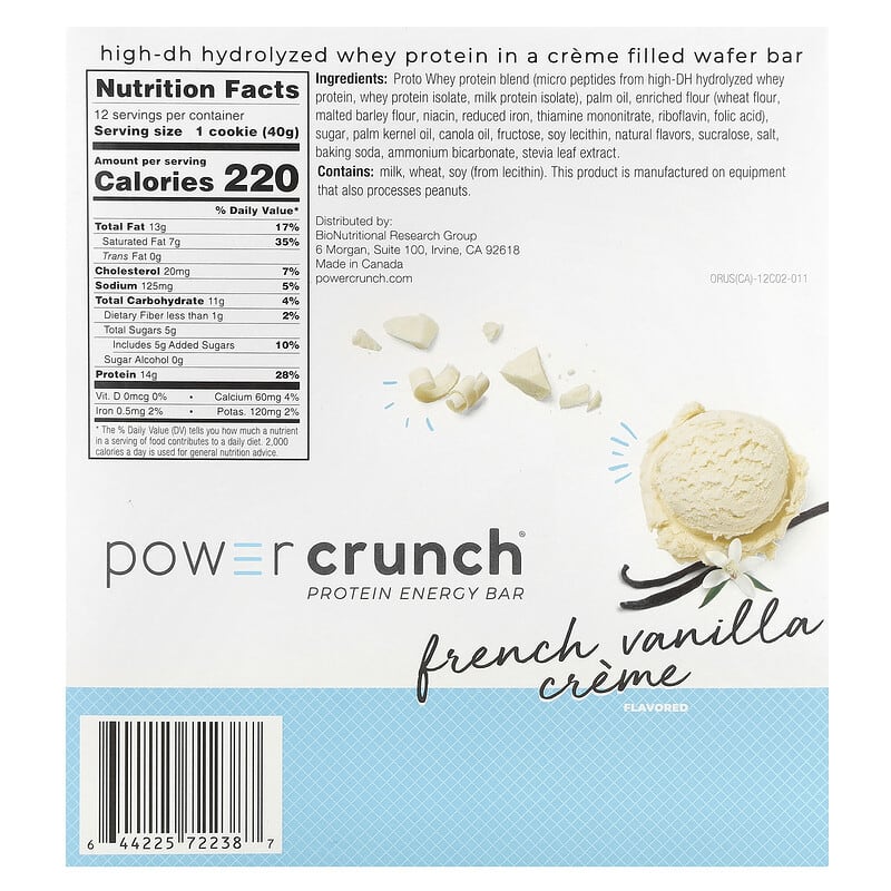 BNRG Power Crunch Protein Bars - French Vanilla Creme