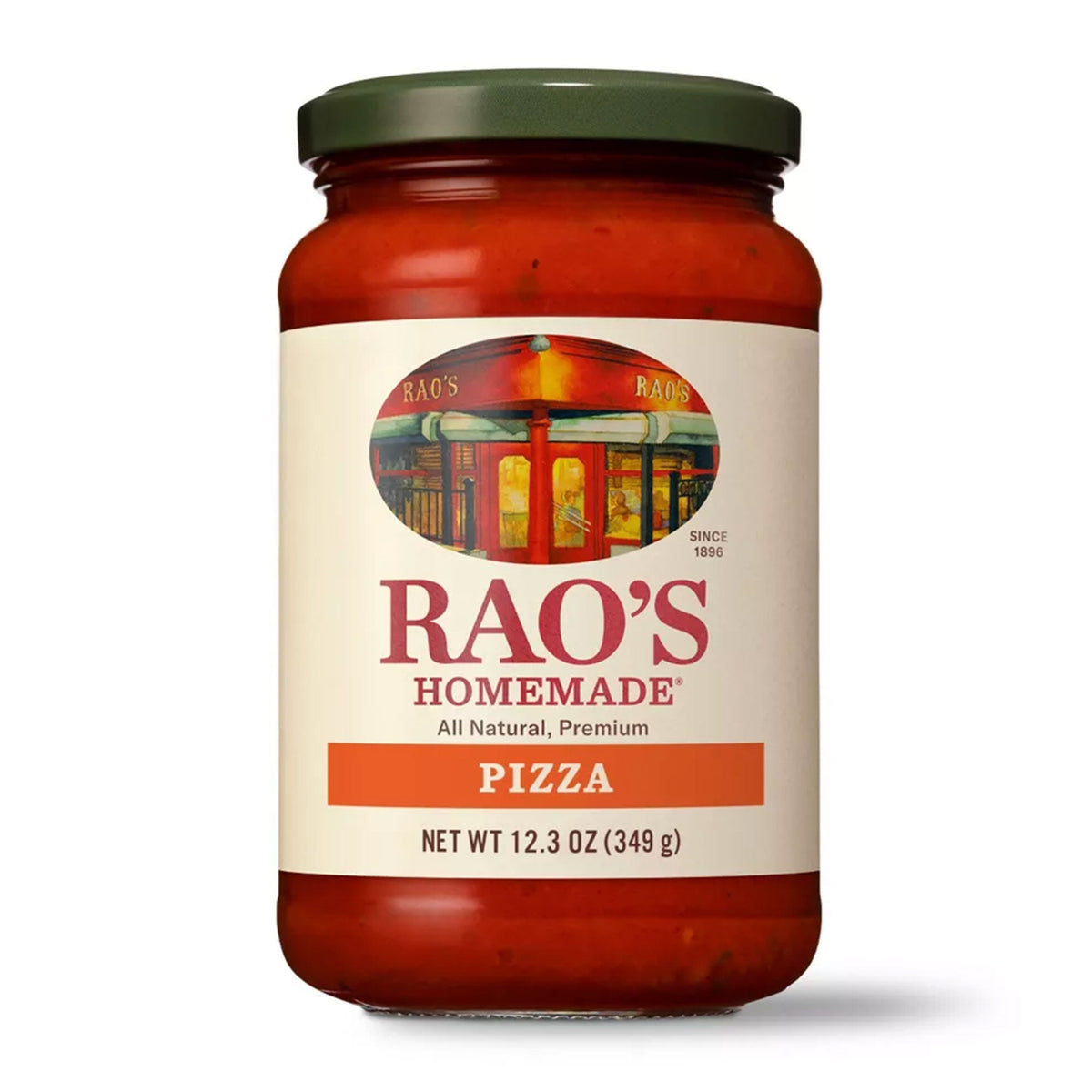 Rao's Homemade Original Pizza sauce, 12.3-ounce jar.
