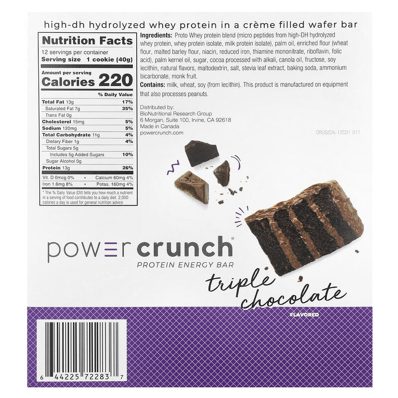 BNRG Power Crunch Protein Bars - Triple Chocolate