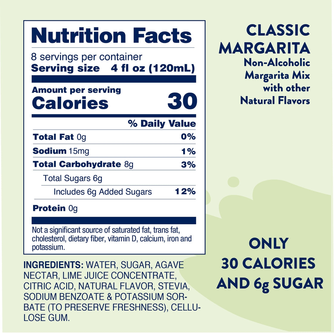 Jordan's Skinny Mixes Naturally Sweetened Margarita Mixes, 32 fl oz - Classic Margarita
