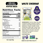 CauliPuffs Gluten Free Cauliflower Puffed Snacks - White Cheddar