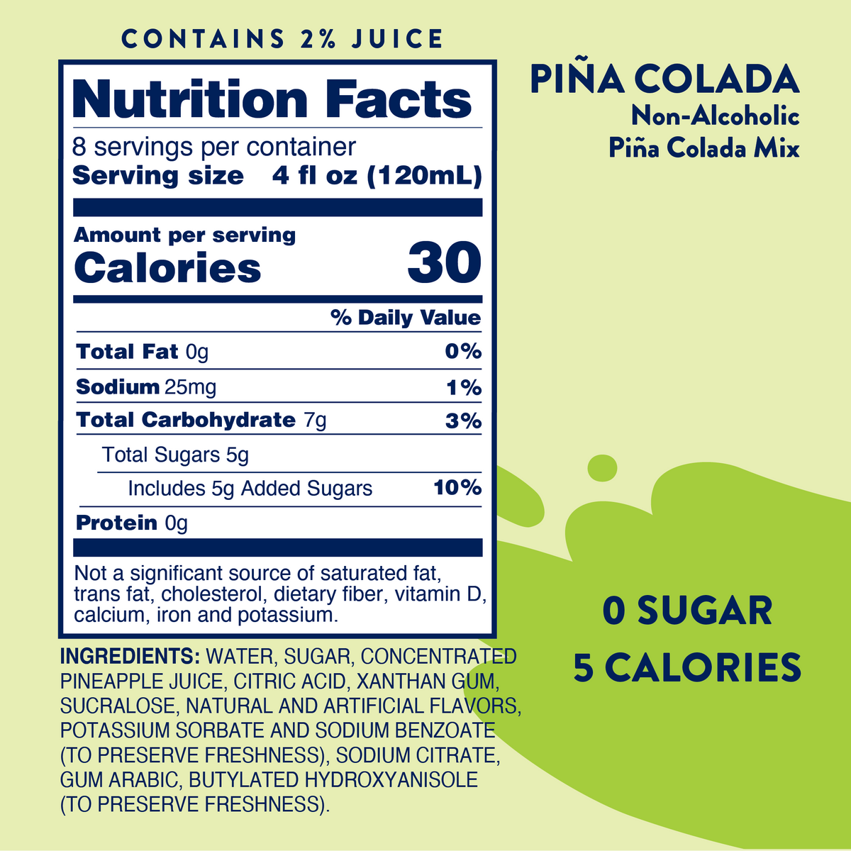 Jordan's Skinny Mixes Cocktail Mixes - Pina Colada 32 fl oz