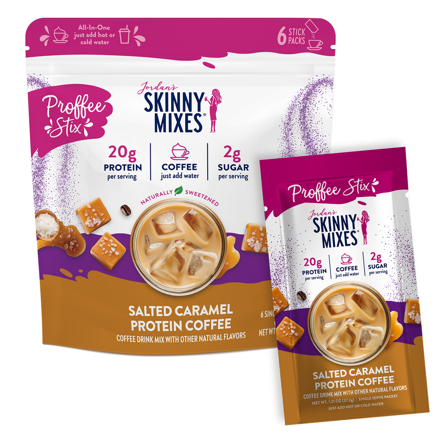 Jordan's Skinny Mixes Proffee Stix, 6 packets - Salted Caramel