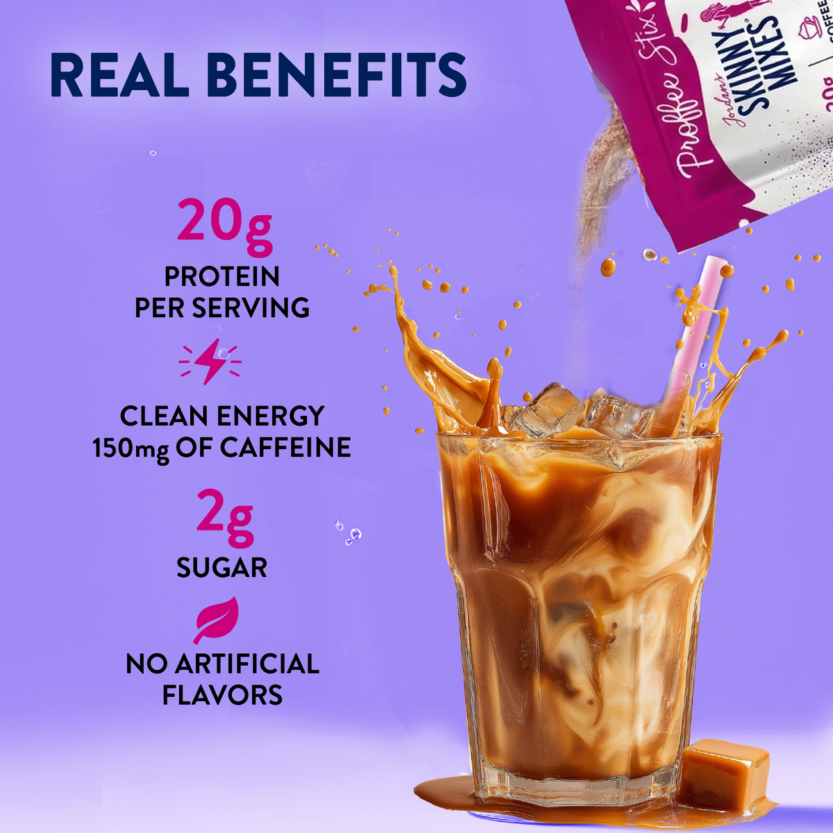Jordan's Skinny Mixes Proffee Stix, 6 packets - Salted Caramel