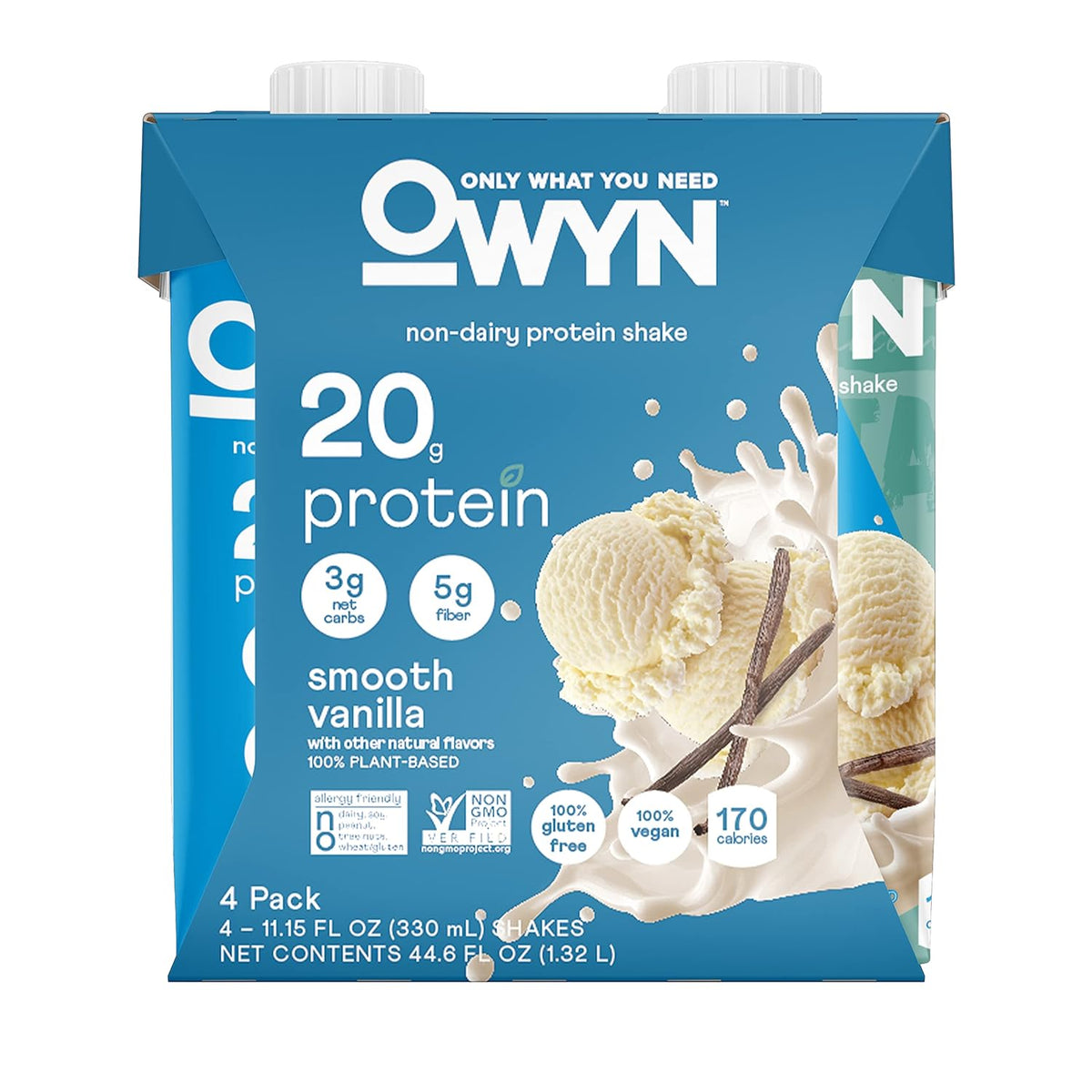 OWYN 20g Non-Dairy Plant Protein Snack Shake package