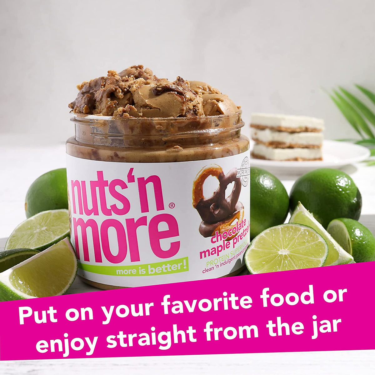 Nuts 'n More Protein Peanut Spread, Chocolate Maple Pretzel 16 oz.
